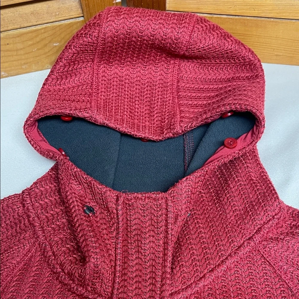 Bench Red Textured Knit Hoodie - Picture 15 of 16